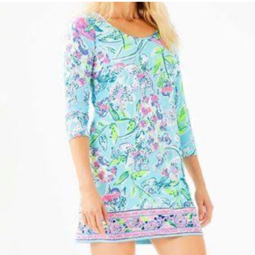 Lilly Pulitzer beacon dress scoop neck blue Bali size S